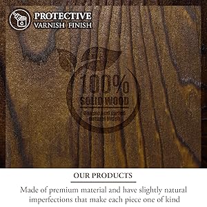 Rustic Wall Mounted Solid Wood Utensil Holder with Towel Bar