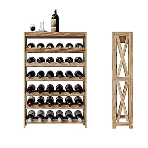 Amazon.com: Solid Wood Wine Storage Racks - Stackable Wine