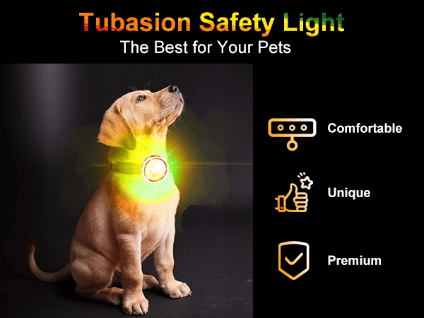 2 Pieces Glow Dog Collar Light 3 Modes Silicone LED Dog Cat Lights Clip-on For Night Dark