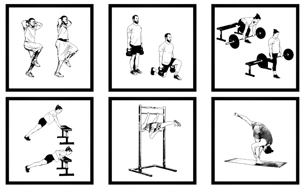 Exercise Illustrations from Mad Skills