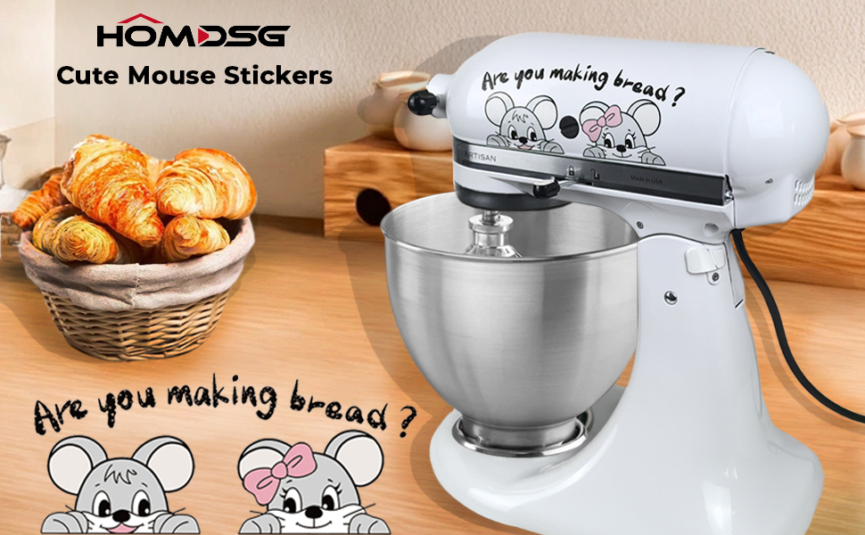 HOMDSG Cute Mouse Stickers. Are you making bread?