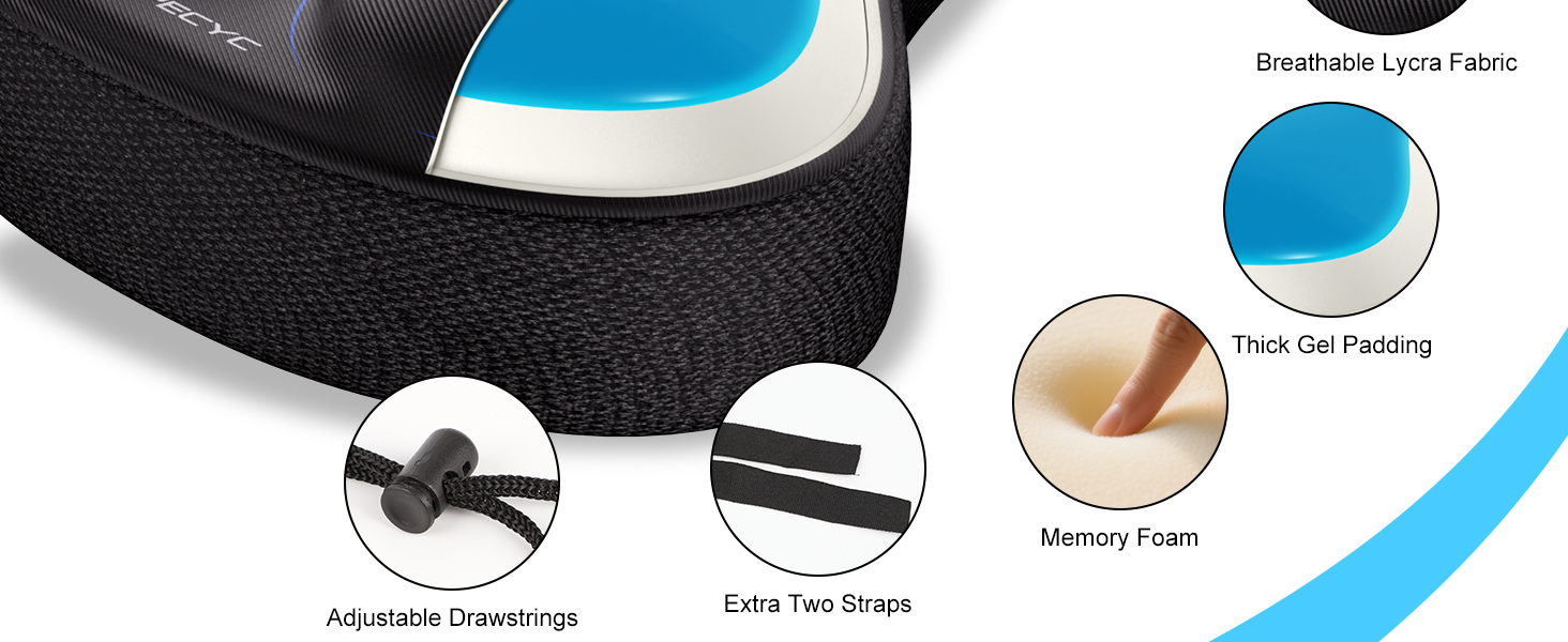 extra wide bike seat cushion