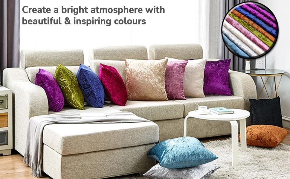 Essentials2publik 24" x 24" Crushed Velvet Soft Throw Pillow Cover With