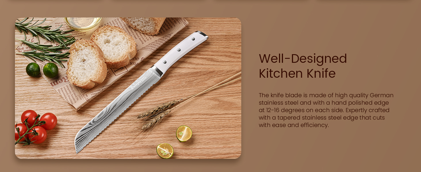 Kitchen Knifes Set with Block