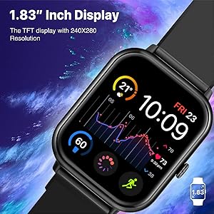 XWatch-C18 Hi-Resolution HD Clarity 1.8 Inch Large TFT Display