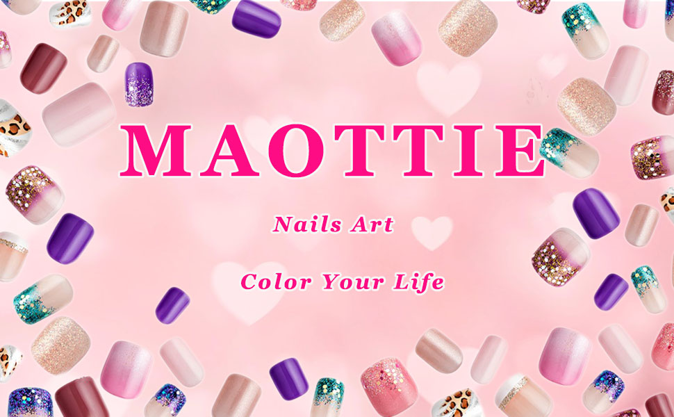 Fall Press on Nails Short Square Cute Flowers Designs Fake