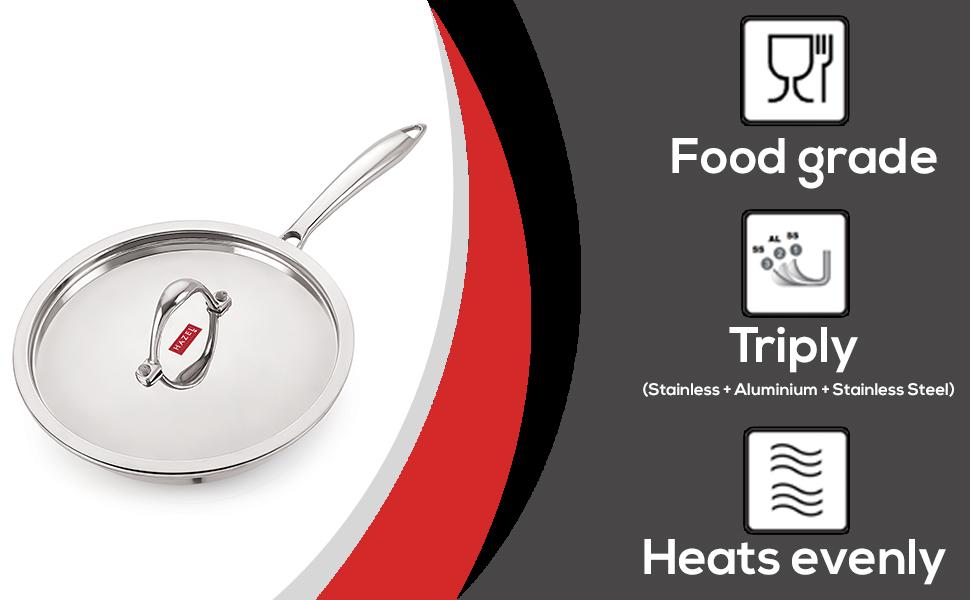 Triply FryPan with Lid