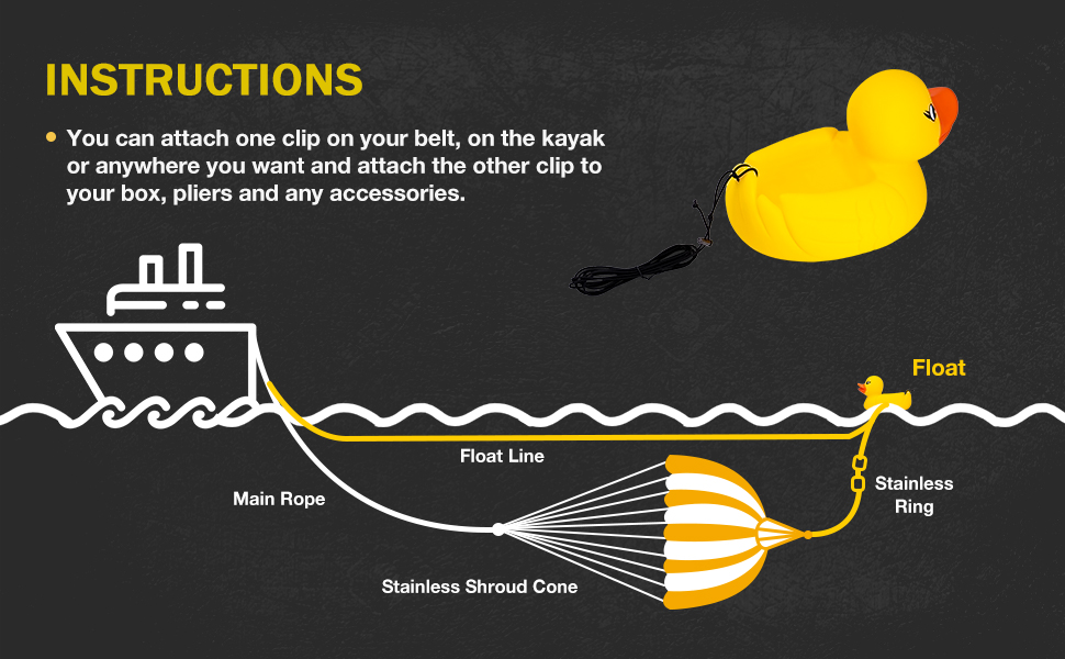 KOTTO Premium Floating Anchor Marker Buoy Markers for