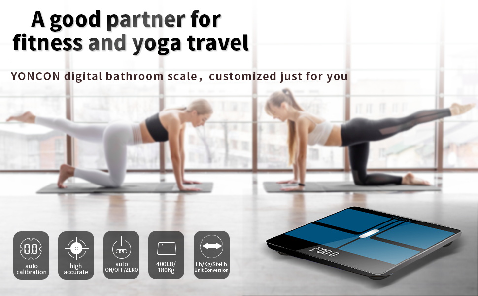 Bathroom Scale for Body Weight, YONCON Digital Weight Scale