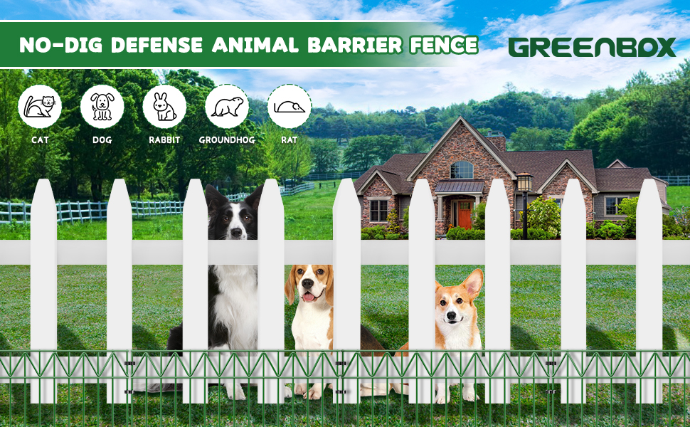 GREENBOX 15 Pack NoDig Defense Animal Barrier Fence,20