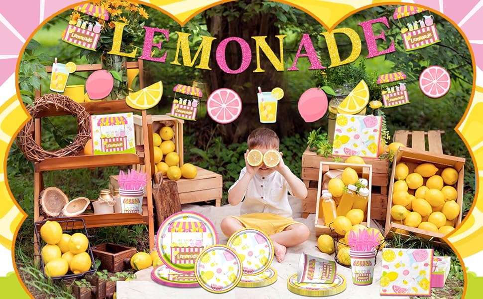 Lemon Party Supplies 142Pcs Lemonade Party Decorations