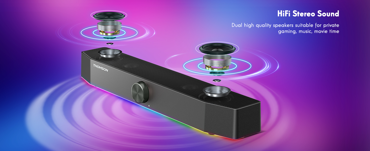 Thomson Computer Speakers, Bluetooth Computer SoundBar