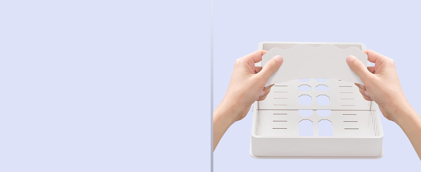 SWOMMOLY Expandable Food Storage Container Lid Organizer