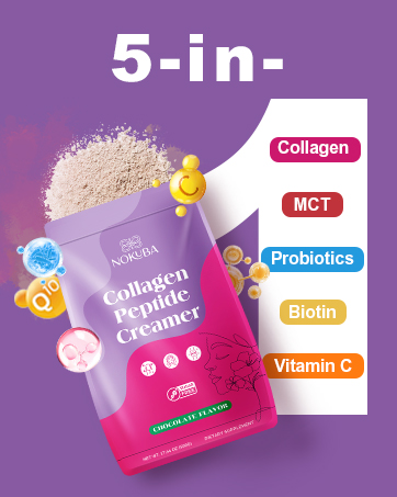 Nokuba Collagen Peptides Powder for Women Hydrolyzed Marine Collagen Protein with Hyaluronic Acid