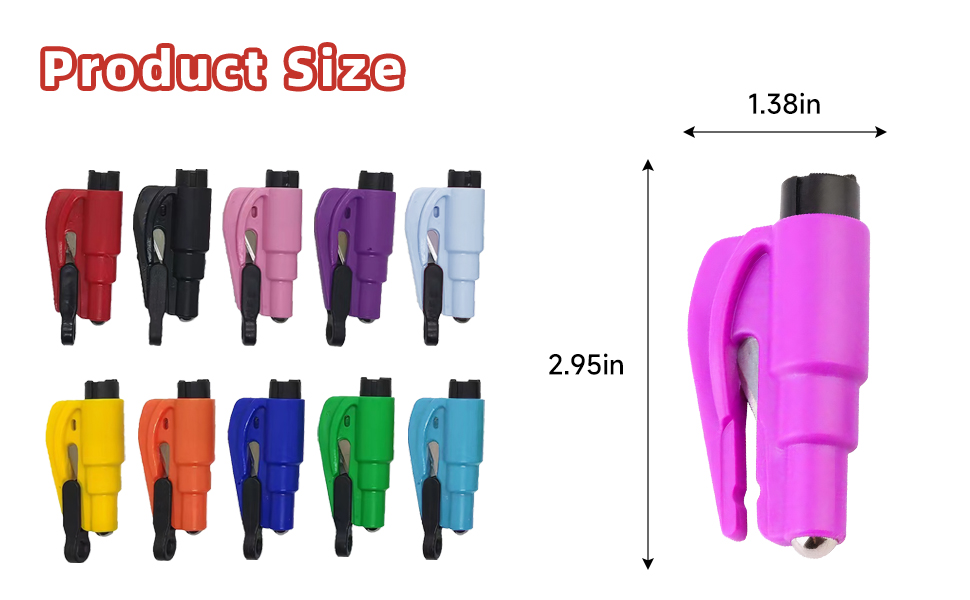 KRT Family Pack of 3, Car Emergency Escape ToolWindow Breaker Seatbelt Cutter