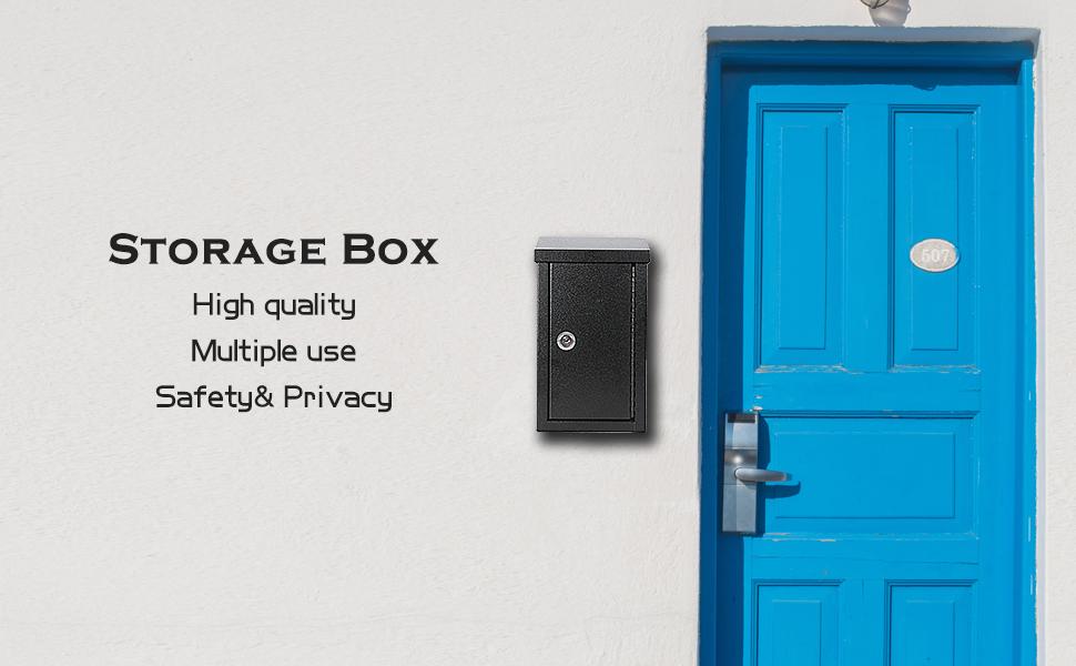 xydled WallMounted Key Drop Box with Key Lock, Metal