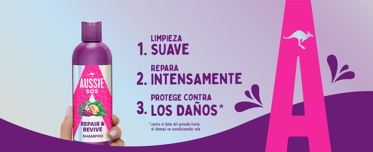 CHAMPÚ  1. LIMPIEZA SUAVE 2. REPARA INTENSAMENTE 3. PROTEGE CONTRA LOS DAÑOS