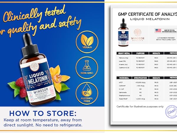 Windsor Botanicals Liquid Melatonin for sleep