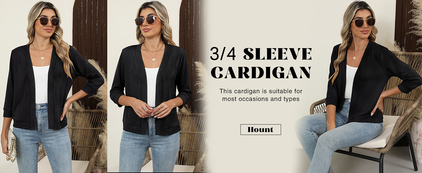 3207-Black Cardigan