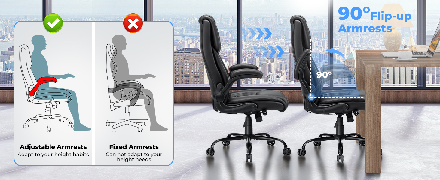 Flip-Up Armrests office chair
