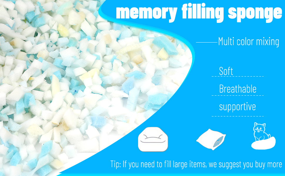 kgxulr Shredded Memory Foam Filling 15oz Bean Bag Filling Foam for Dog Bed or Couch