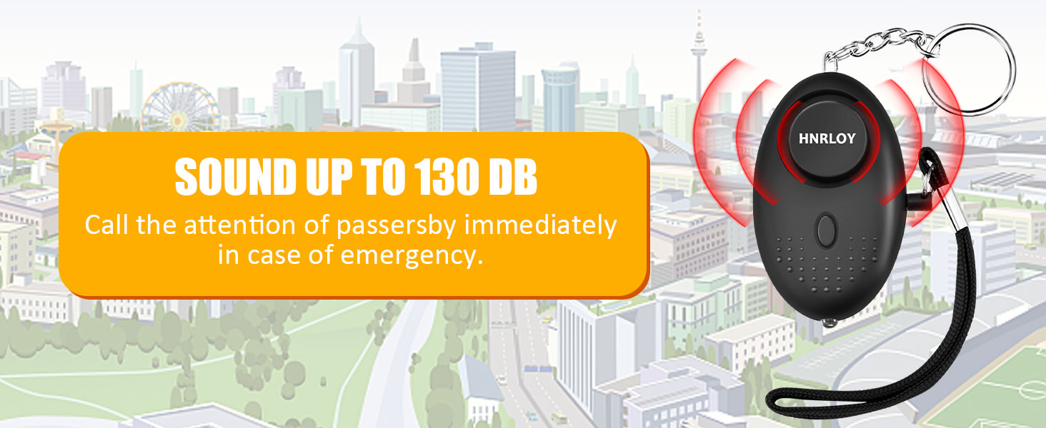 Safe Sound Personal Alarm 140DB Electronic Device Alarm with LED