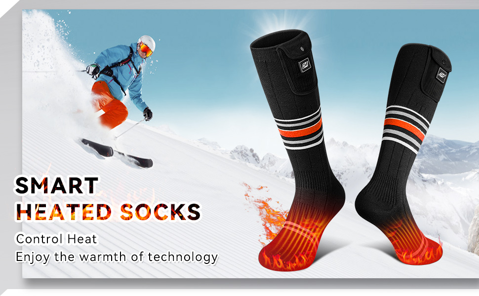 Heated Socks for Men's Women Rechargeable Electric Socks 19.24WH 7.4V