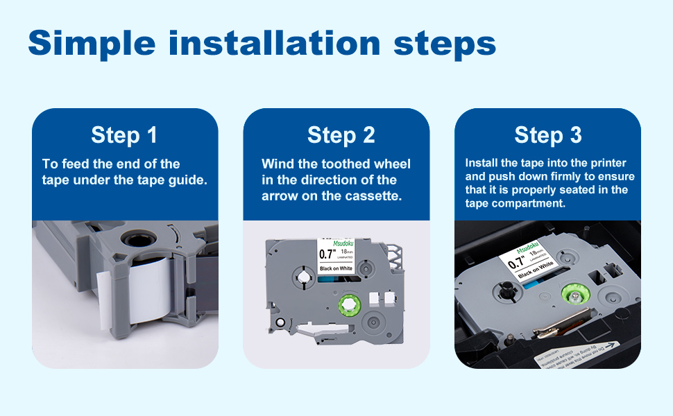 Msudoku TZe 241 TZe TZ Tape 18mm 0.7 Laminated White