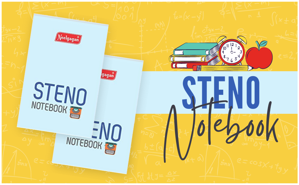 Neelgagan Steno Notebook, Shorthand Writing Notebook 12.5cm x 19.0cm