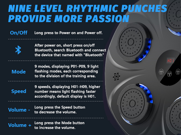 boxing machine wall mounted music