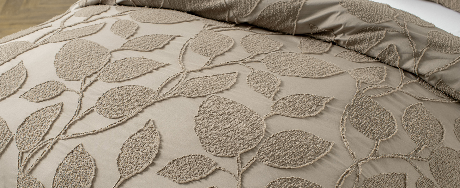 DELIGHT HOME Soft Duvet Cover Queen Size, 3 Pieces Tufted