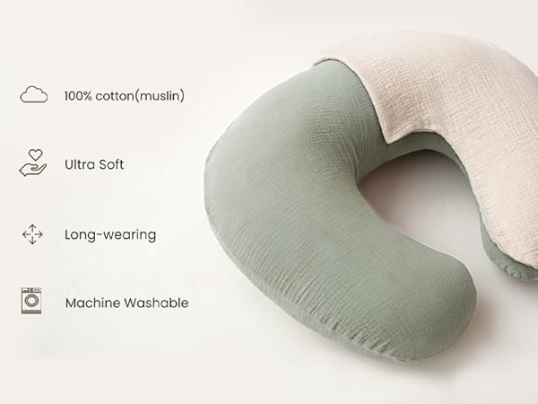 Muslin Nursing Pillow Covers