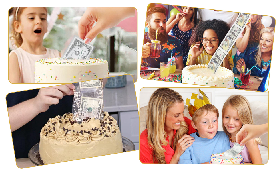 4pcs Cake Money Box Set Reusable DIY Money Pulling Cake Making Mold
