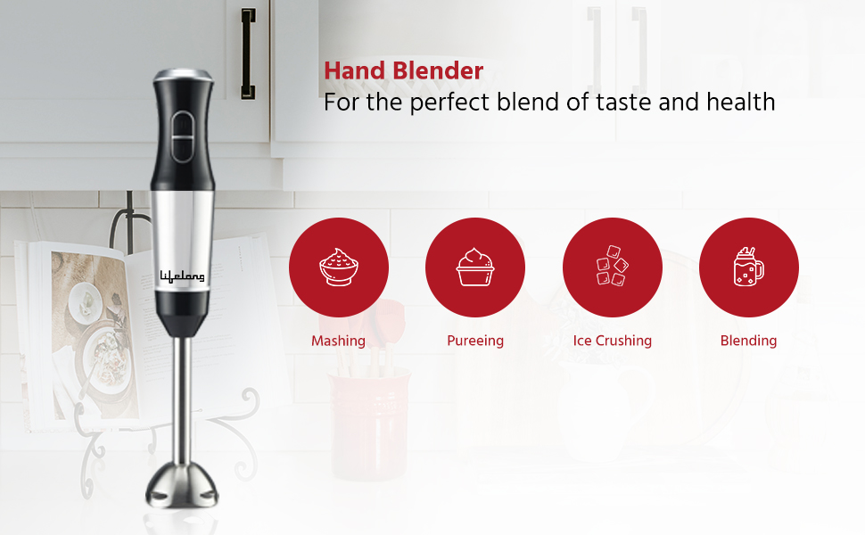 Buy Lifelong Llhbz04 Infinia 400Watts Hand Blender Machine For Kitchen