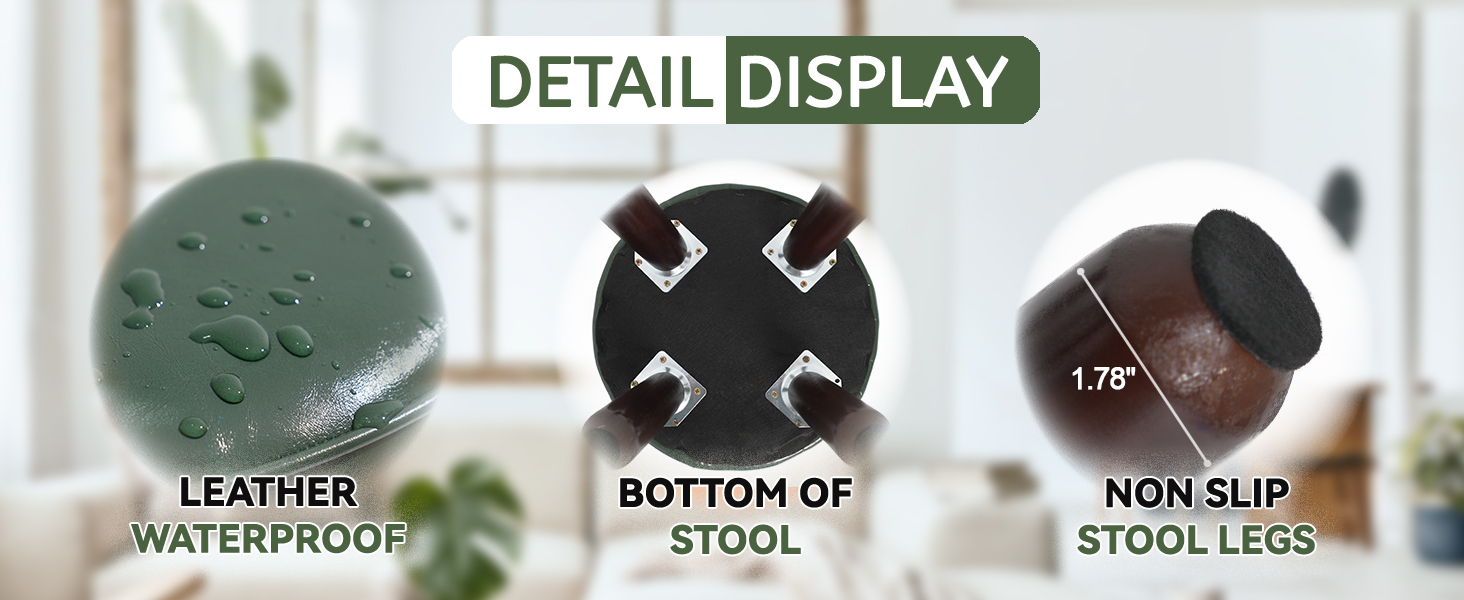 Foot Stool, Round Ottoman Footstool