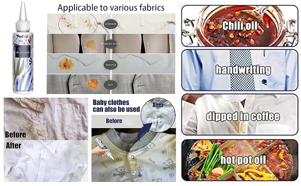 Nml Stain Remover, Clothes Oil Stains Remover, Garment