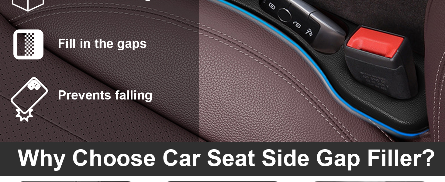 LGVOA Vehicle Mounted Gap Leak Proof Filling Strip, Car Seat Gap Filler Organiser Universal Car Seat Gap Plug Auto Seat Gap Leak-Proof Filling Strip For Car Suv Truck (Black) 10 why choose car seat side gap filler?