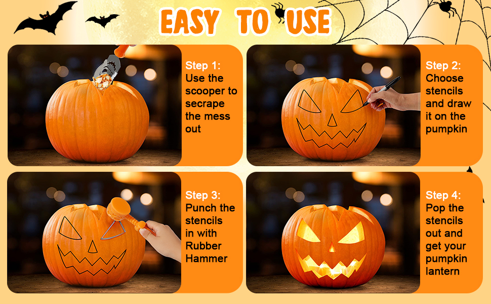 EASY TO CARVE PUMPKINS