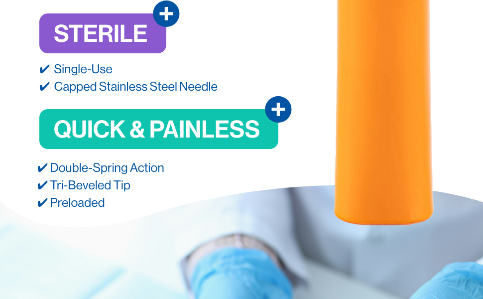 single draw diabetes lancing device