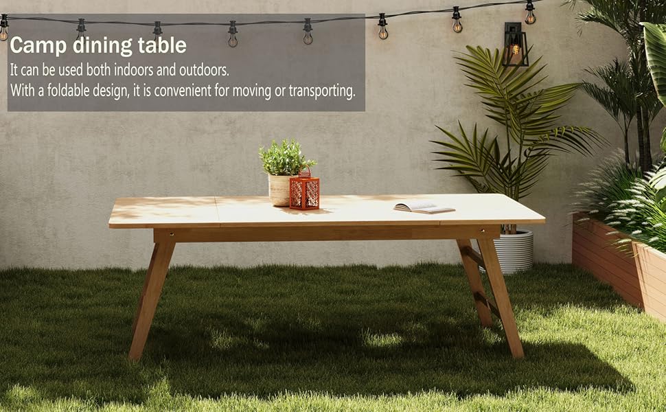 rustic dining table Camp dining table