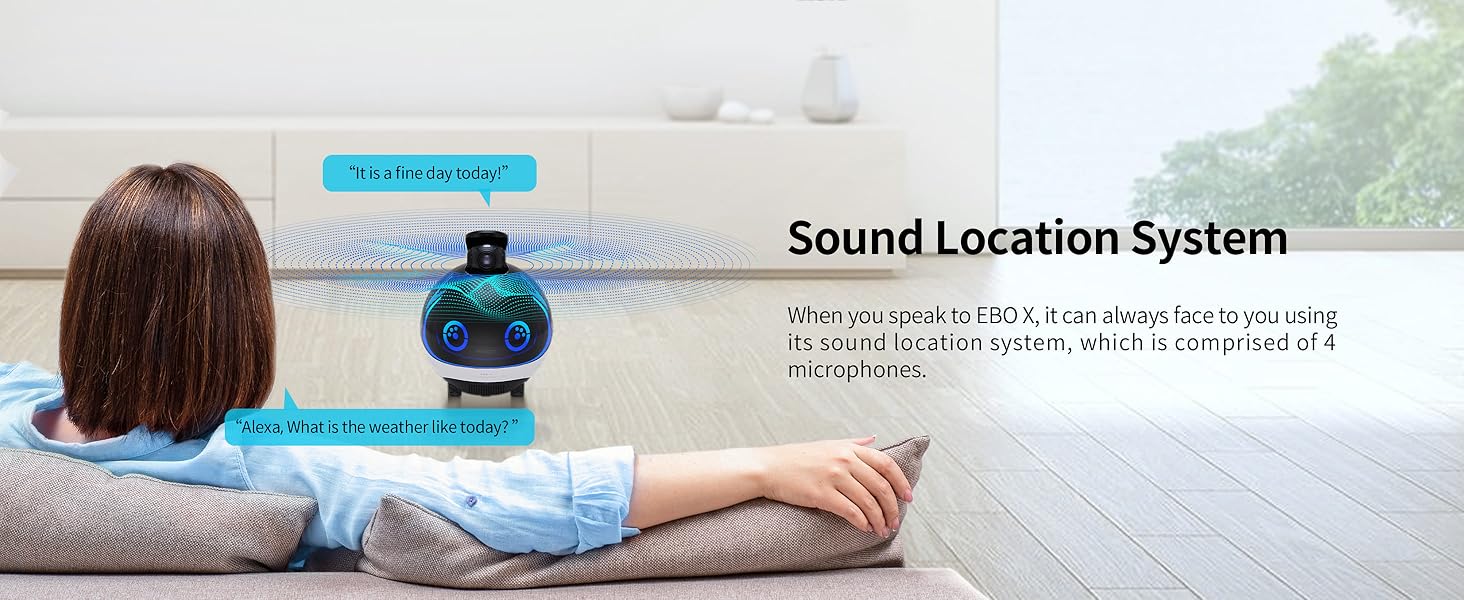 Enabot EBO X Home Robot with GPT Harman AudioEFX Speaker
