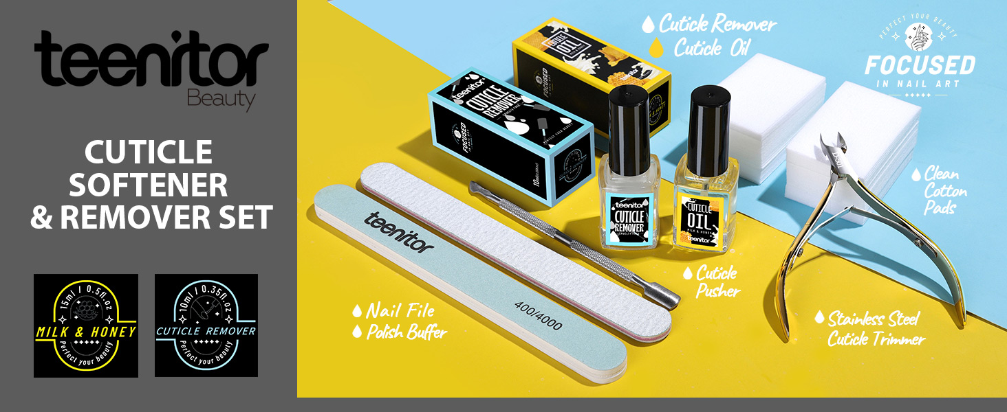 Cuticle Remover Tools Set with Cuticle Trimmer, Cuticle Pusher