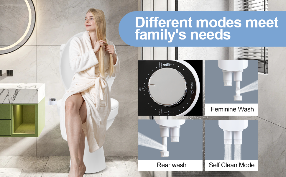 shoueday New Bidet Quick Installation Bidet Attachment for Toilet