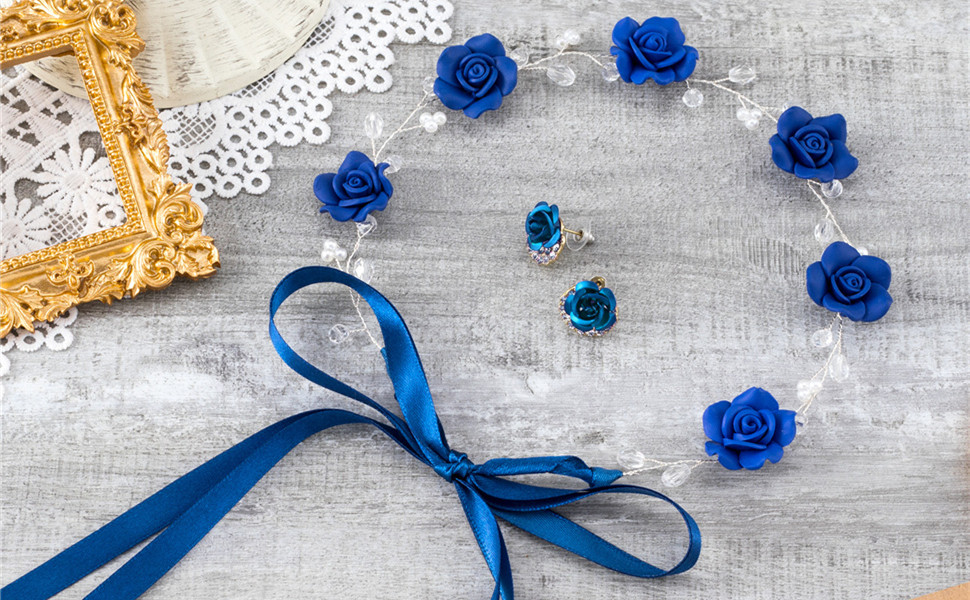 Blue Flower Crown