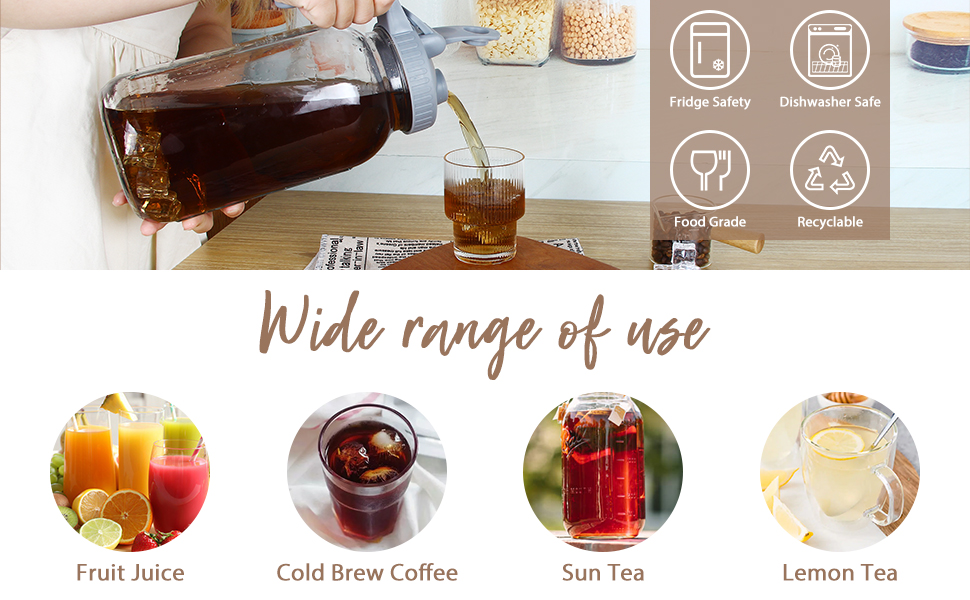 VA1KENE Cold Brew Coffee Maker 64oz Iced Coffee Maker