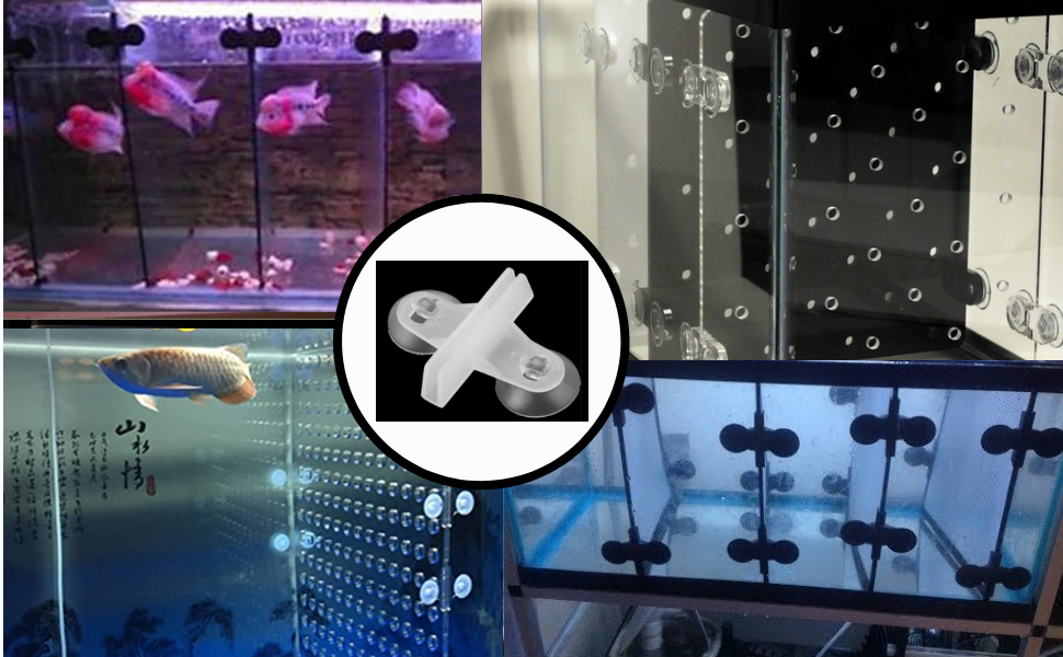 Ararat® Aquarium Glass Divider for Fish Tank Partition White (Pack of