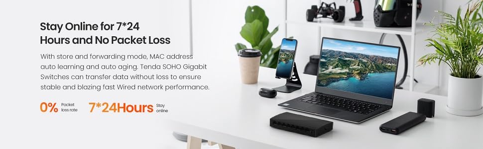 Tenda SG108 10/100/1000Mbps 8 Port Gigabit Desktop Switch
