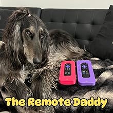 Dog with Remote Controls in Remote Daddy Housings