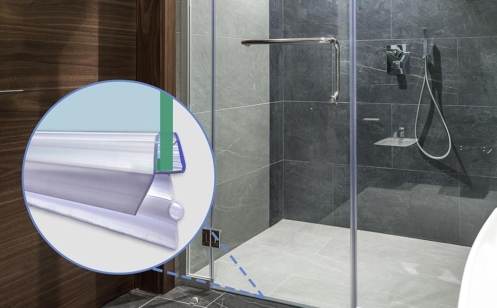 ITTISO Shower Door Seal Strip 2 x 100 cm for 4mm/5mm/6mm Glass
