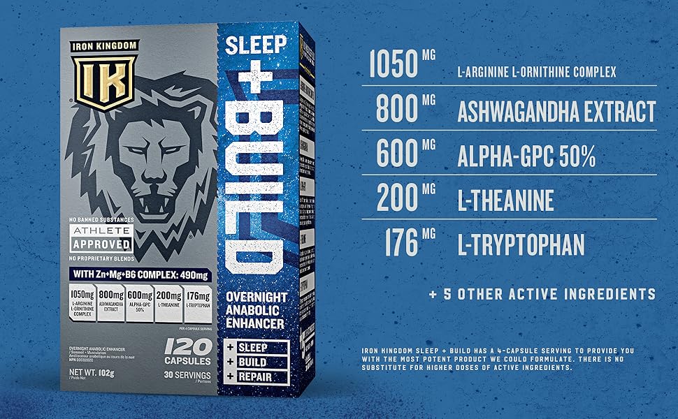 IRON KINGDOM SLEEP+BUILD, deep sleep, release natural growth hormone